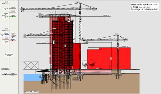 Detailansicht des Baugrunds im Projekt Intelligent Quarters, HafenCity, Hamburg, mit geologischen Analyseergebnissen.