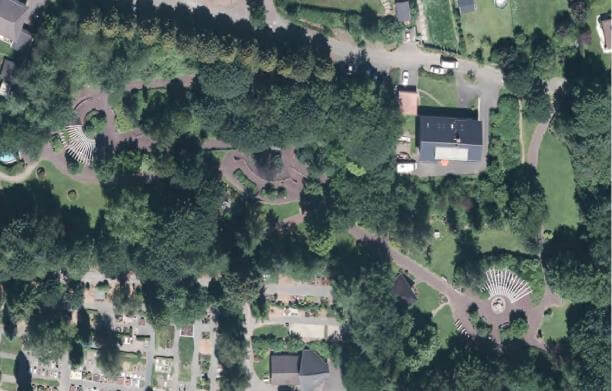 Visualisierung der geplanten Aufwertung und Erweiterung der Freianlagen im Kurpark Eckenhagen.