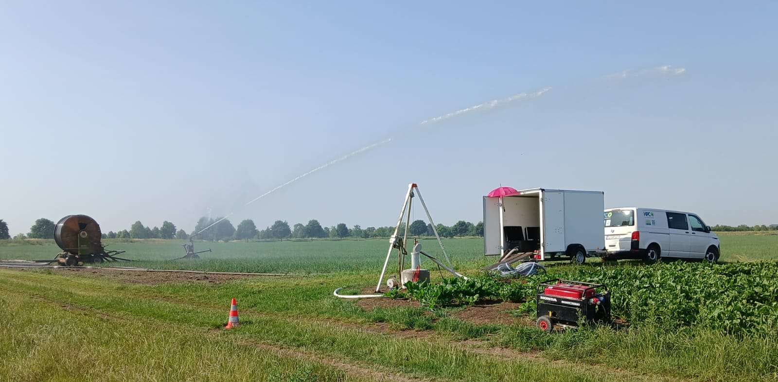 Visualisierung der geplanten Stromtrasse Rhein-Main-Link von Niedersachsen nach Hessen.