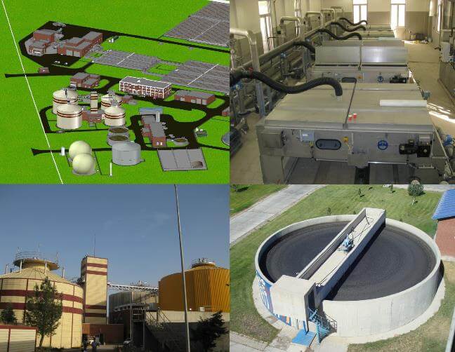 Ansicht der Kläranlage Diyarbakir vor dem Umbau und Erweiterung, zeigt bestehende Infrastruktur und Umgebung.
